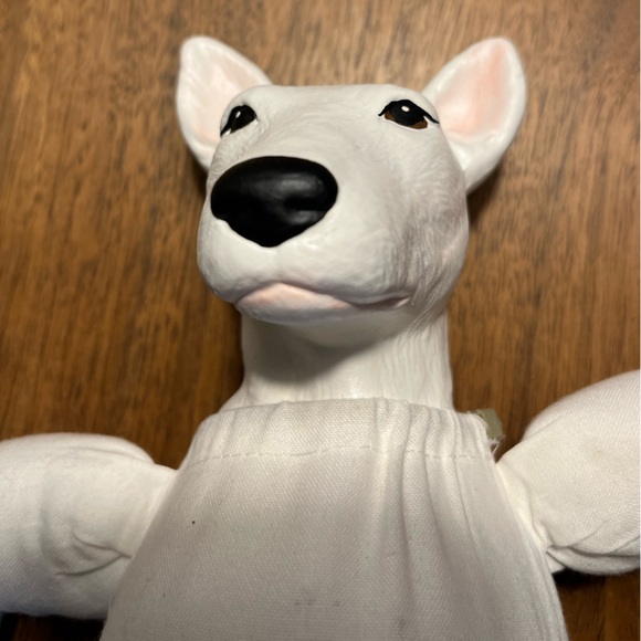 White Bull Terrier Ceramic Handmade Doll - Picture 13 of 13